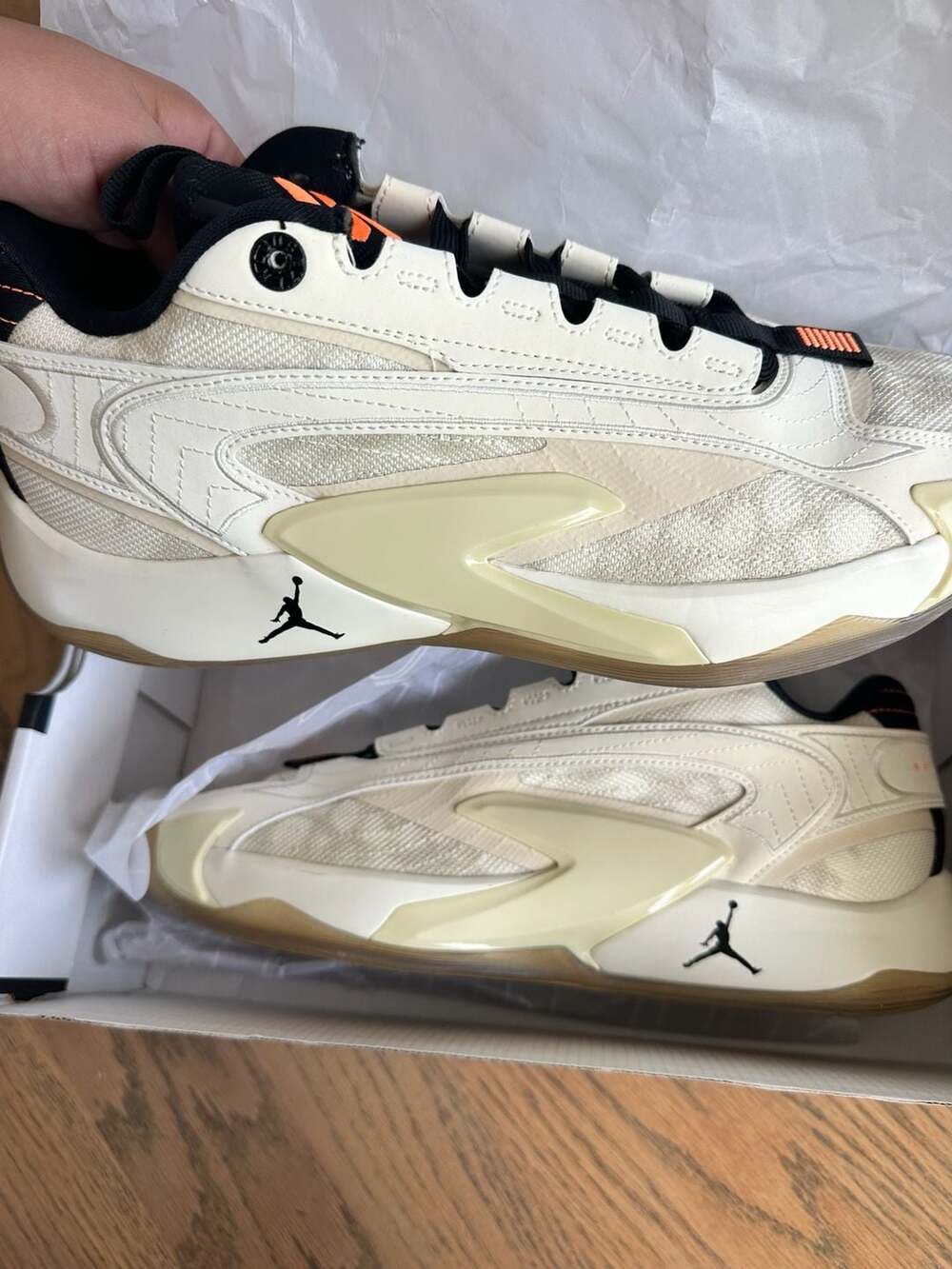 Jordan Luka 2 Coconut Milk/Black-Fossil Size 10